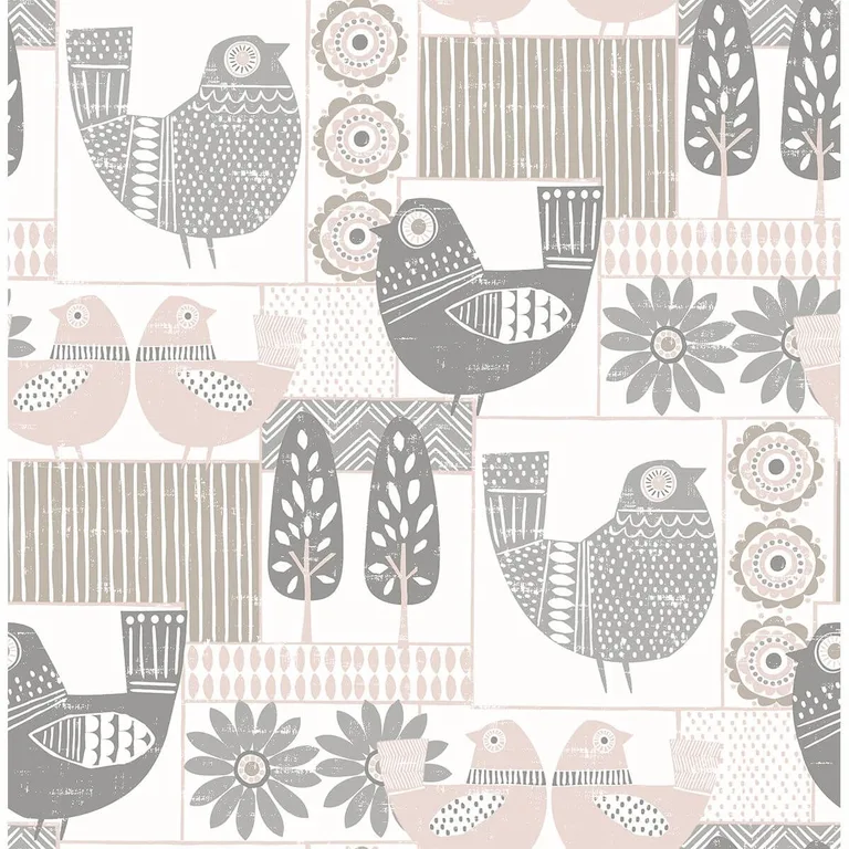 A-Street Prints Hennika wallpaper, color Light Pink, SKU 2821-25115