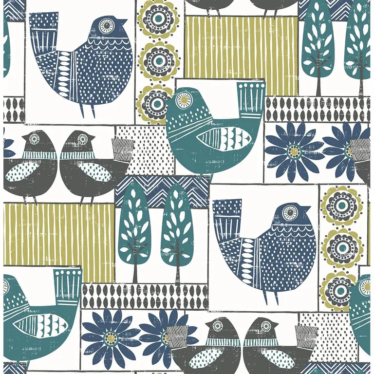 A-Street Prints Hennika wallpaper, color Multicolor, SKU 2821-25114