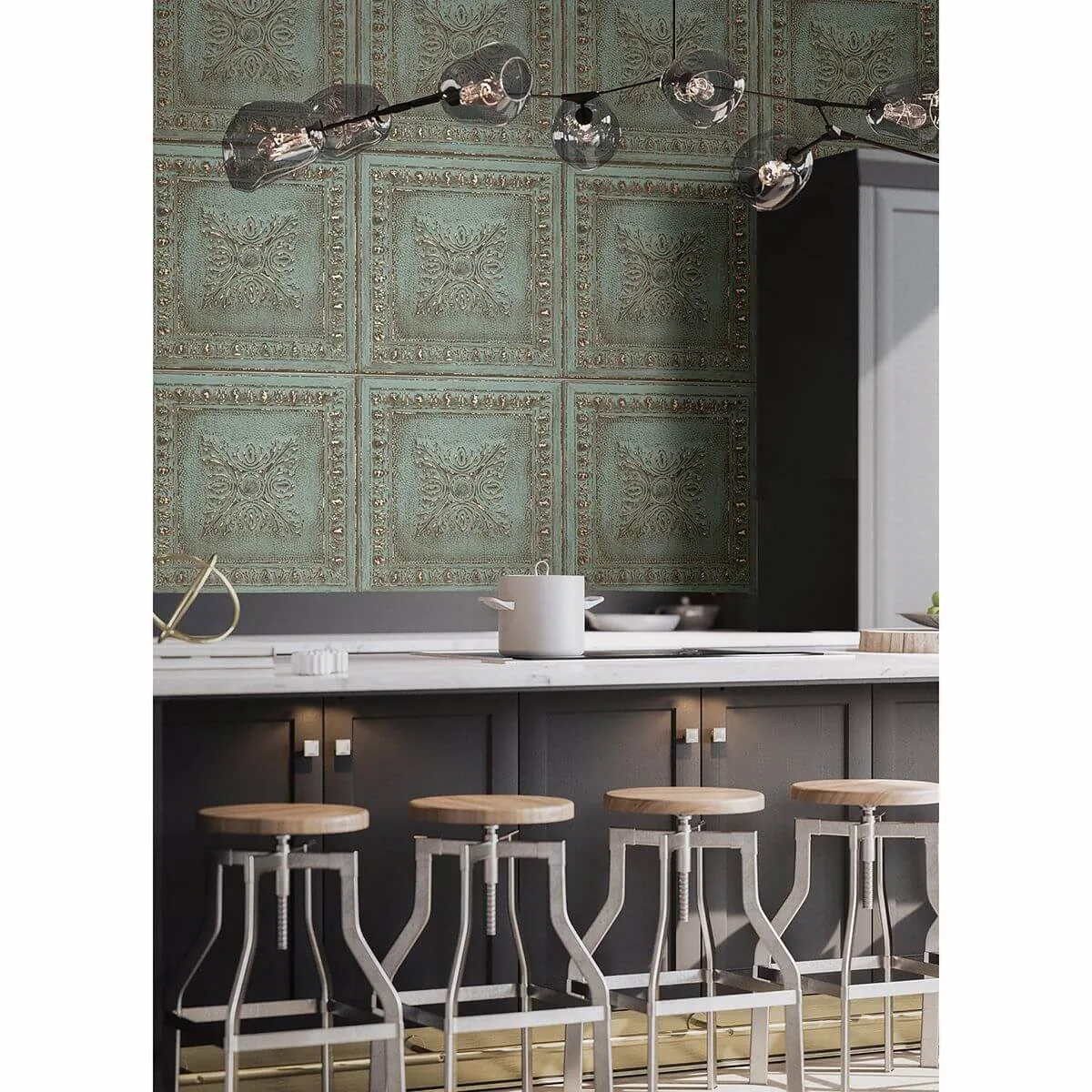 A-Street Prints Hillman wallpaper, color Turquoise, SKU 2922-24032