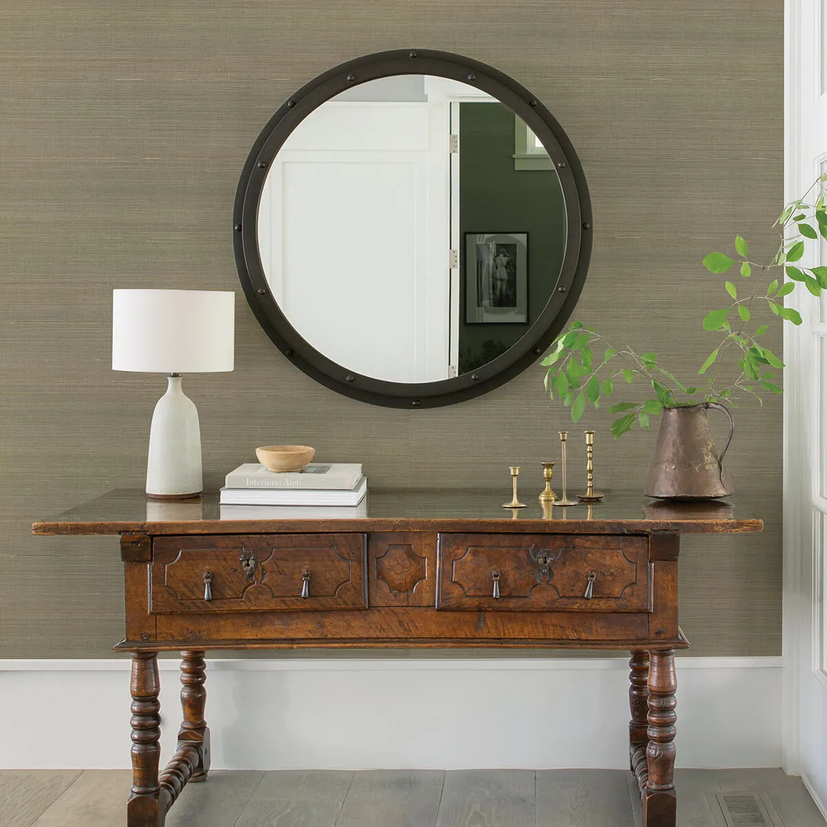 A-Street Prints Hiromi wallpaper, color Pewter, SKU 2972-54752