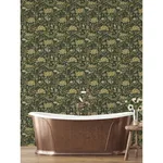 A-Street Prints Hybbe wallpaper, color Dark Green, SKU 2999-55022