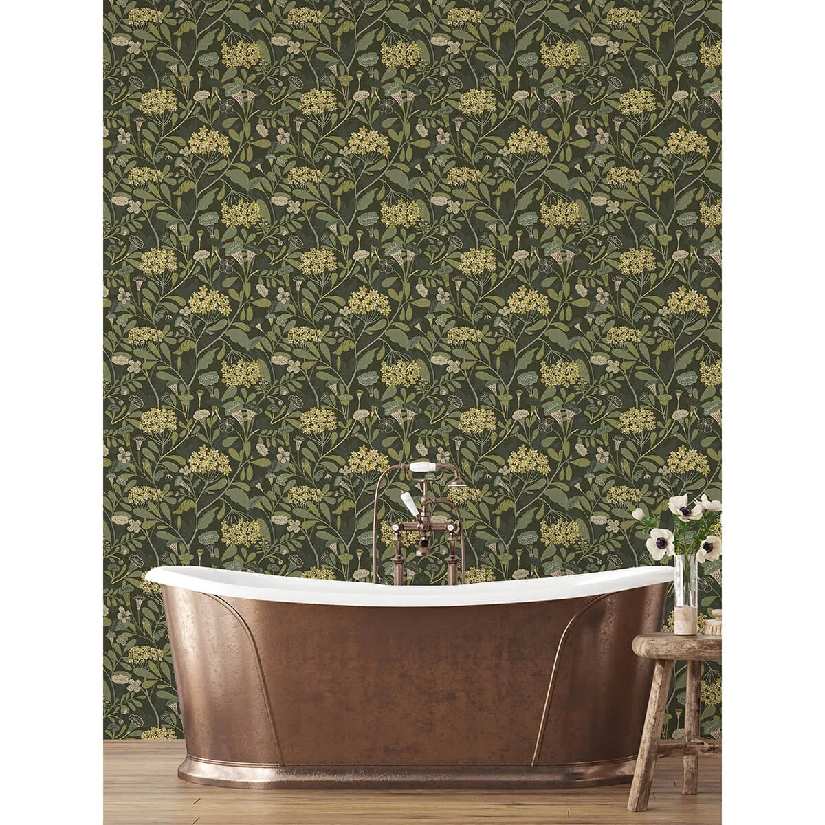A-Street Prints Hybbe wallpaper, color Dark Green, SKU 2999-55022