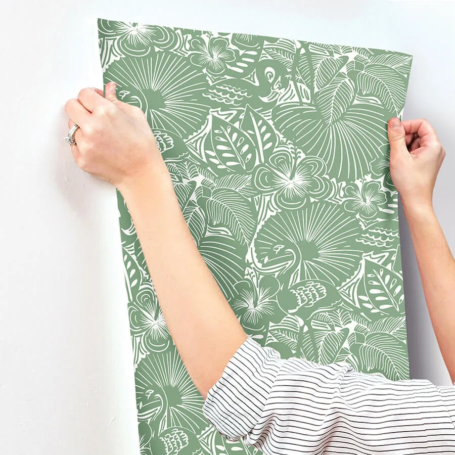 A-Street Prints Idalia - Green Wallpaper | Buy Online A-Street Prints Idalia wallpaper, color Green, SKU 4135-72714