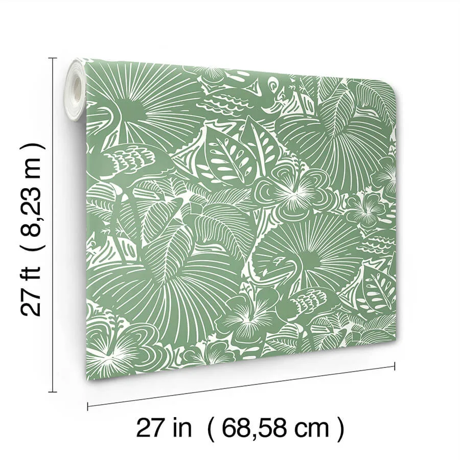 A-Street Prints Idalia - Green Wallpaper | Buy Online A-Street Prints Idalia wallpaper, color Green, SKU 4135-72714