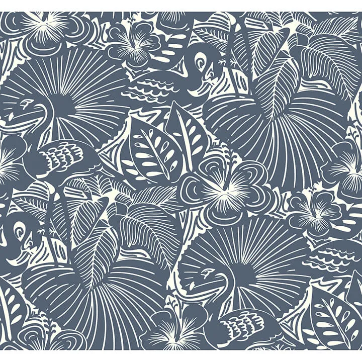 A-Street Prints Idalia wallpaper, color Navy, SKU 4135-72716