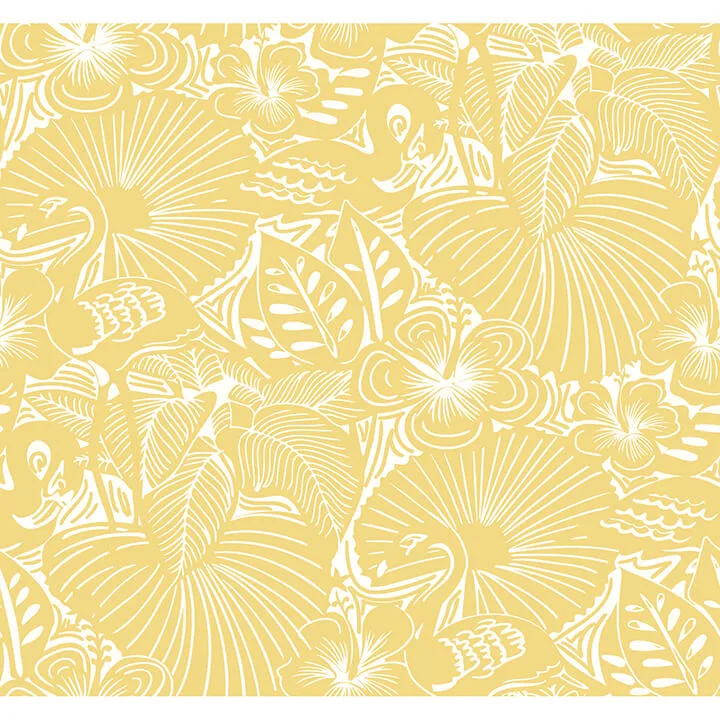 A-Street Prints Idalia wallpaper, color Yellow, SKU 4135-72715