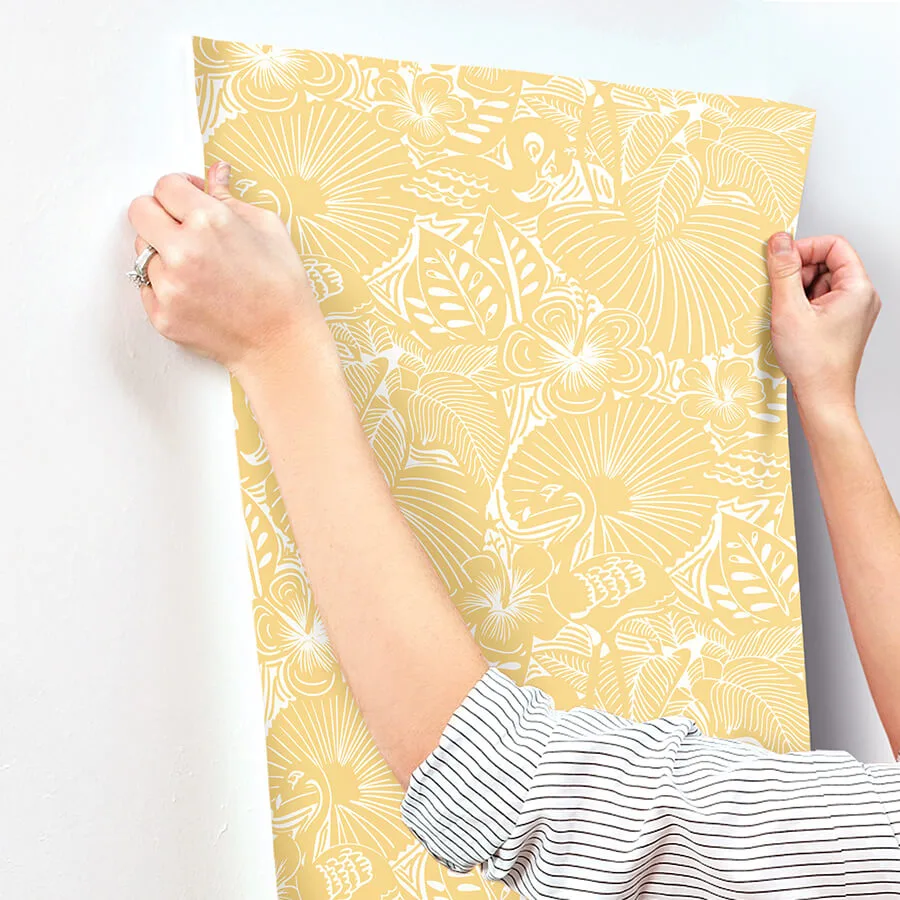 A-Street Prints Idalia - Yellow Wallpaper | Buy Online A-Street Prints Idalia wallpaper, color Yellow, SKU 4135-72715