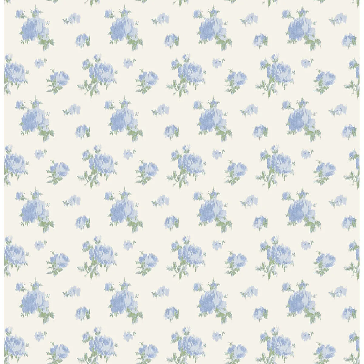 A-Street Prints Ikat Rose wallpaper, color Blue, SKU AST4107
