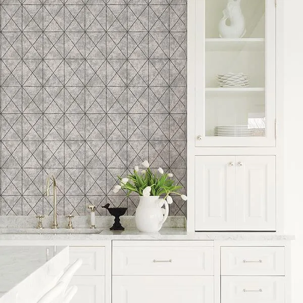 A-Street Prints Intersection wallpaper, color Silver, SKU 2697-78005