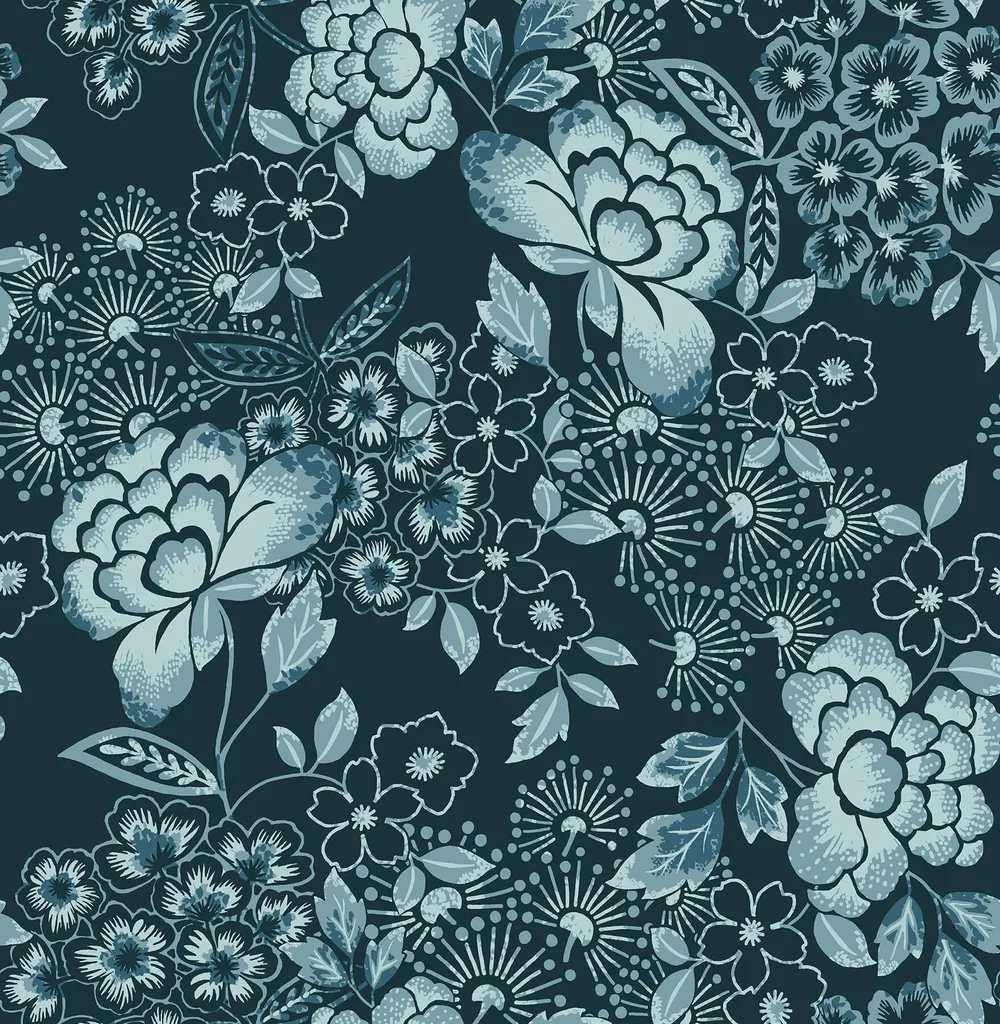 A-Street Prints Irina wallpaper, color Navy, SKU 4081-26300