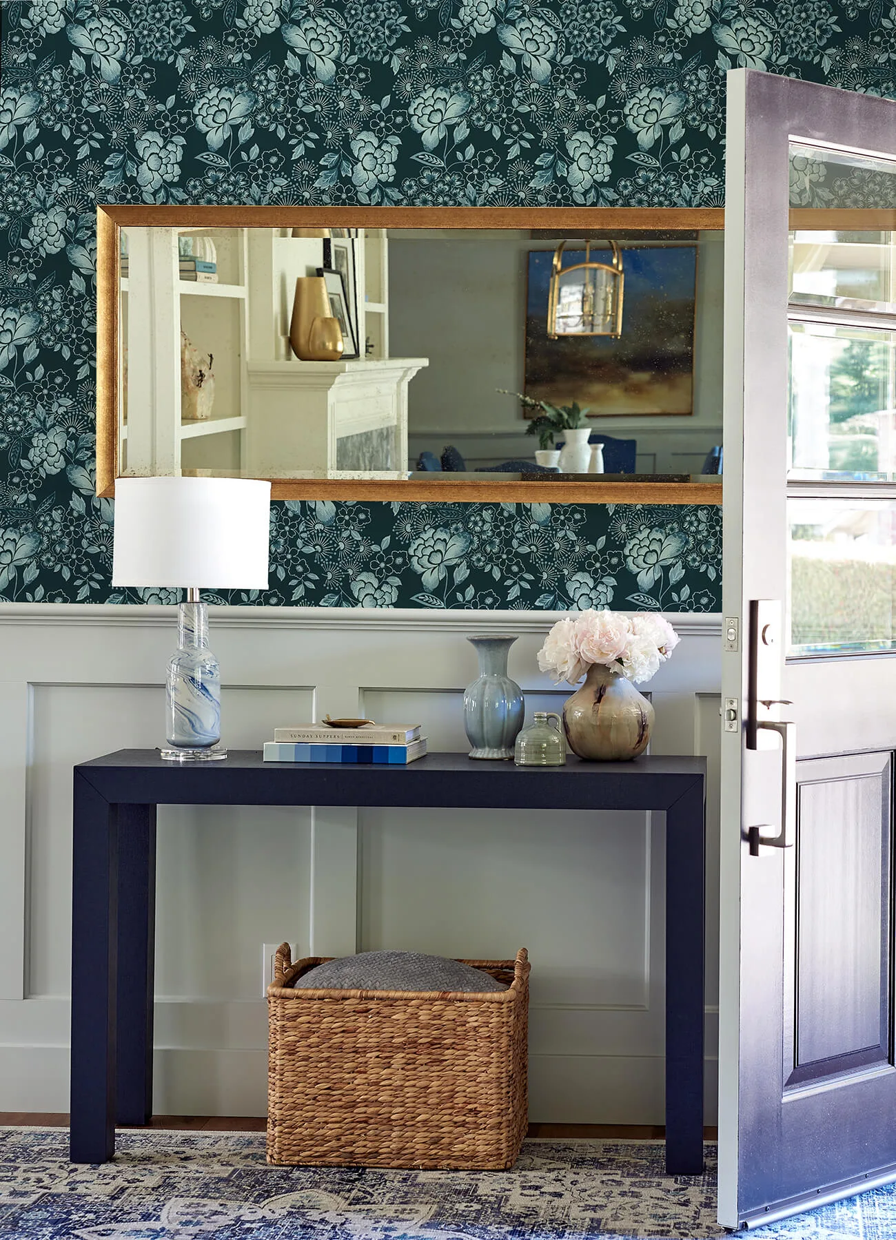 A-Street Prints Irina wallpaper, color Navy, SKU 4081-26300