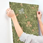A-Street Prints Iris wallpaper, color Green, SKU 4171-82050