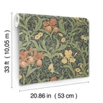 A-Street Prints Iris - Navy Wallpaper | Buy Online A-Street Prints Iris wallpaper, color Navy, SKU 4171-82051