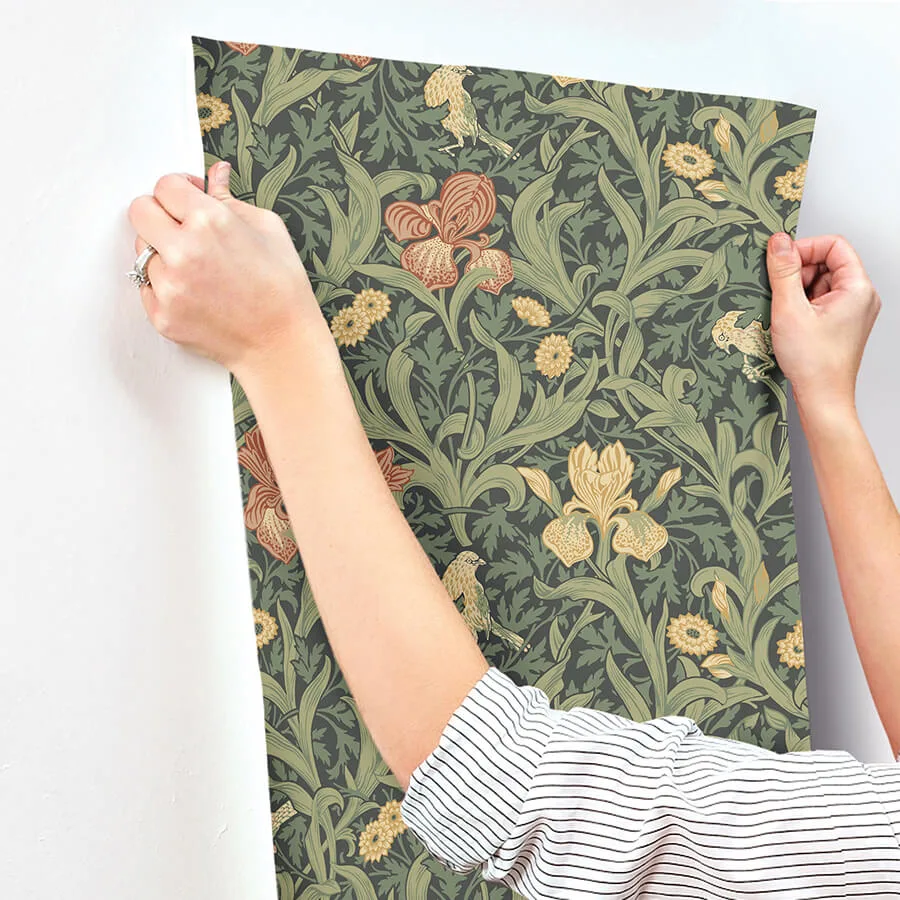 A-Street Prints Iris - Navy Wallpaper | Buy Online A-Street Prints Iris wallpaper, color Navy, SKU 4171-82051