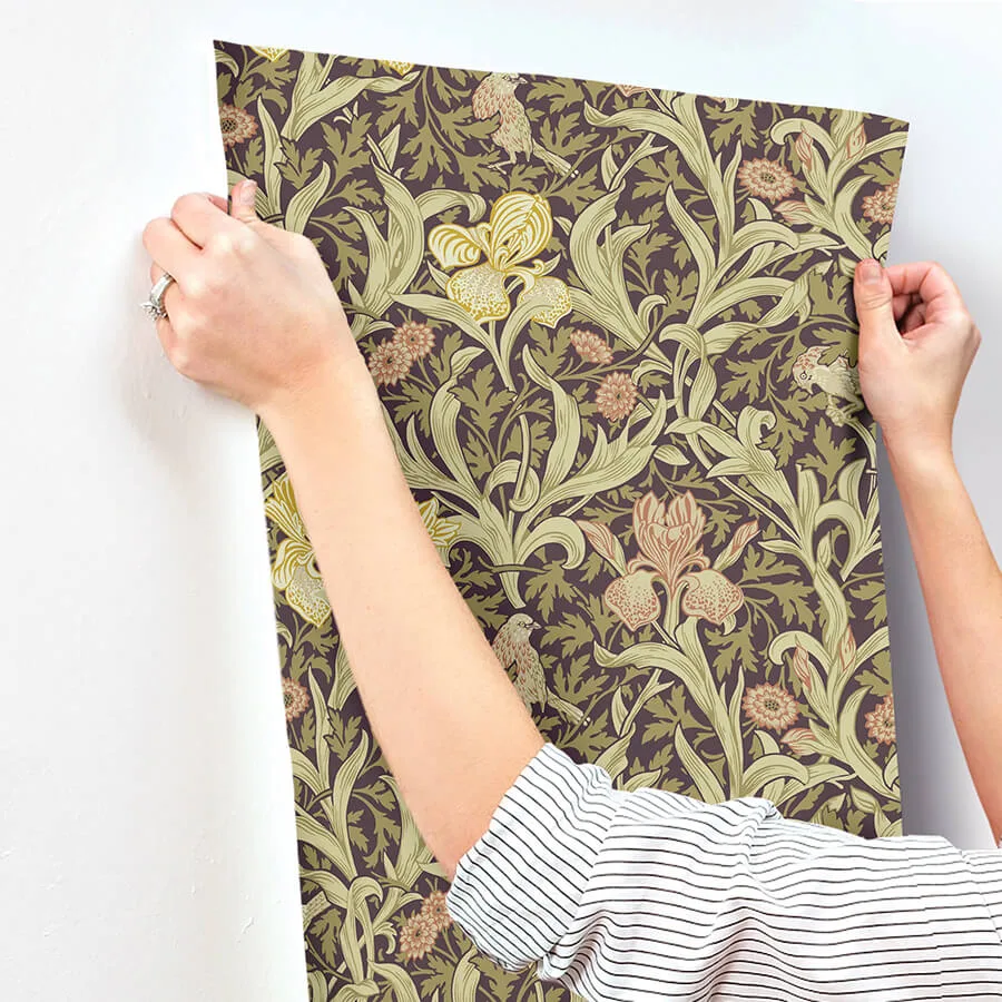 A-Street Prints Iris - Plum Wallpaper | Buy Online A-Street Prints Iris wallpaper, color Plum, SKU 4171-82052