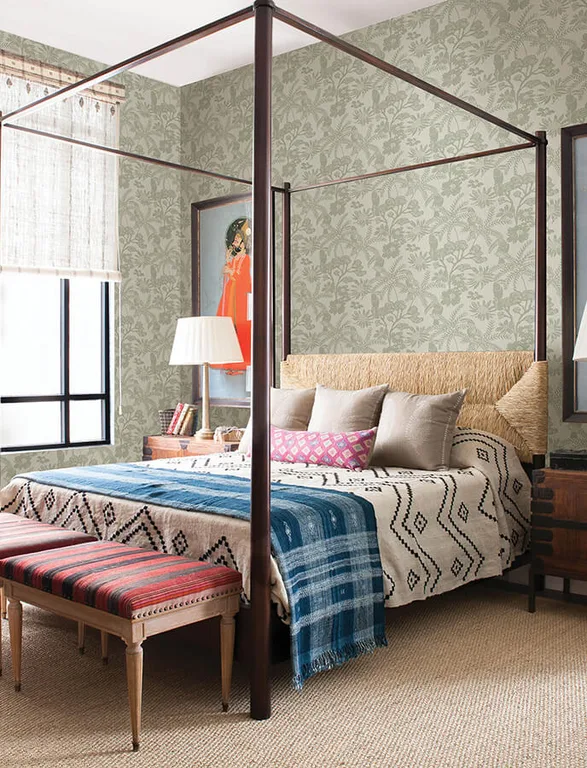A-Street Prints Jacaranda wallpaper, color Sage, SKU 4146-27244