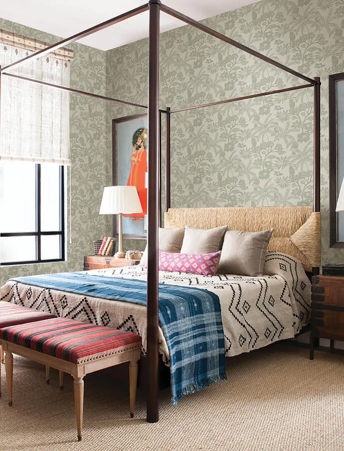 A-Street Prints Jacaranda wallpaper, color Sage, SKU 4146-27244