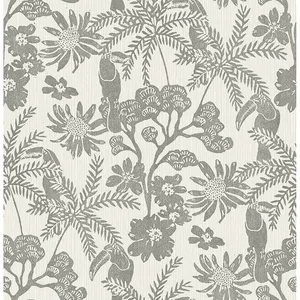 A-Street Prints Jacaranda wallpaper, color Stone, SKU 4146-27247