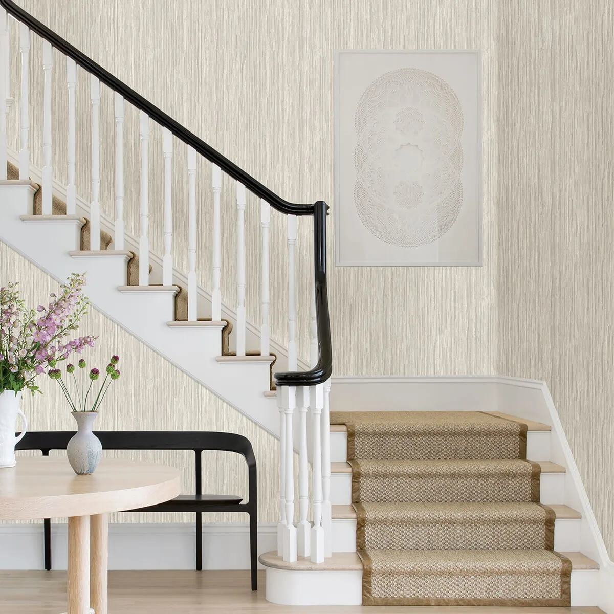 A-Street Prints Justina wallpaper, color Cream, SKU 2971-86340