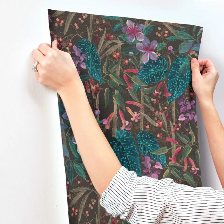 A-Street Prints Kalina wallpaper, color Black, SKU 4202-538236