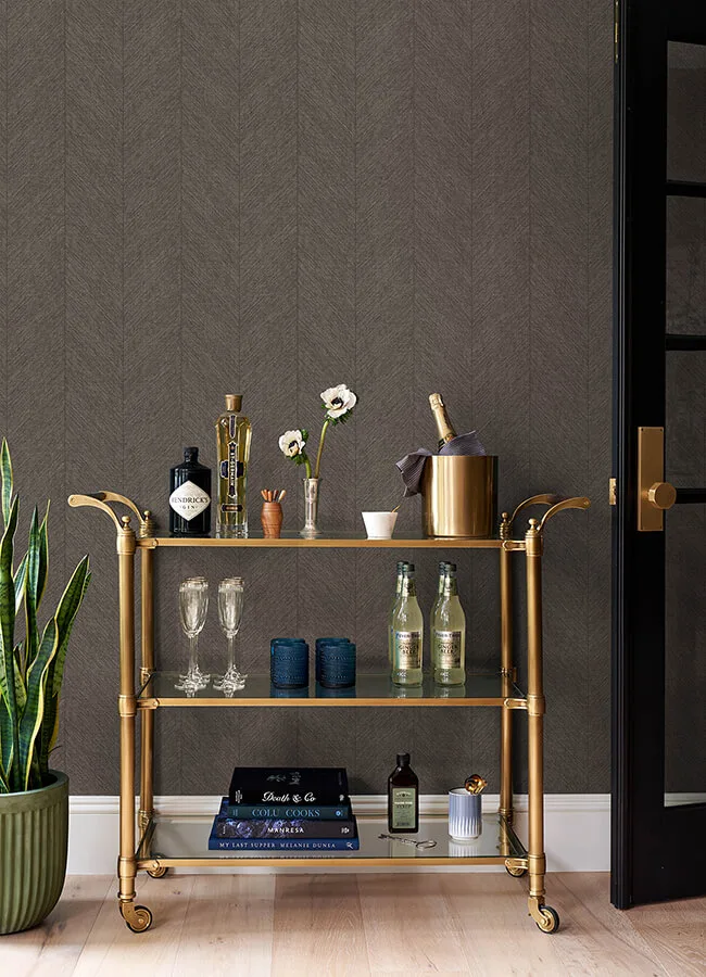 A-Street Prints Kallam wallpaper, color Chocolate, SKU 4155-27318