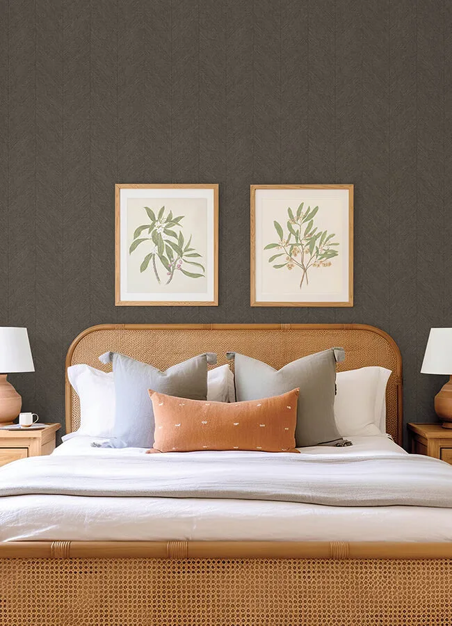 A-Street Prints Kallam wallpaper, color Chocolate, SKU 4155-27318