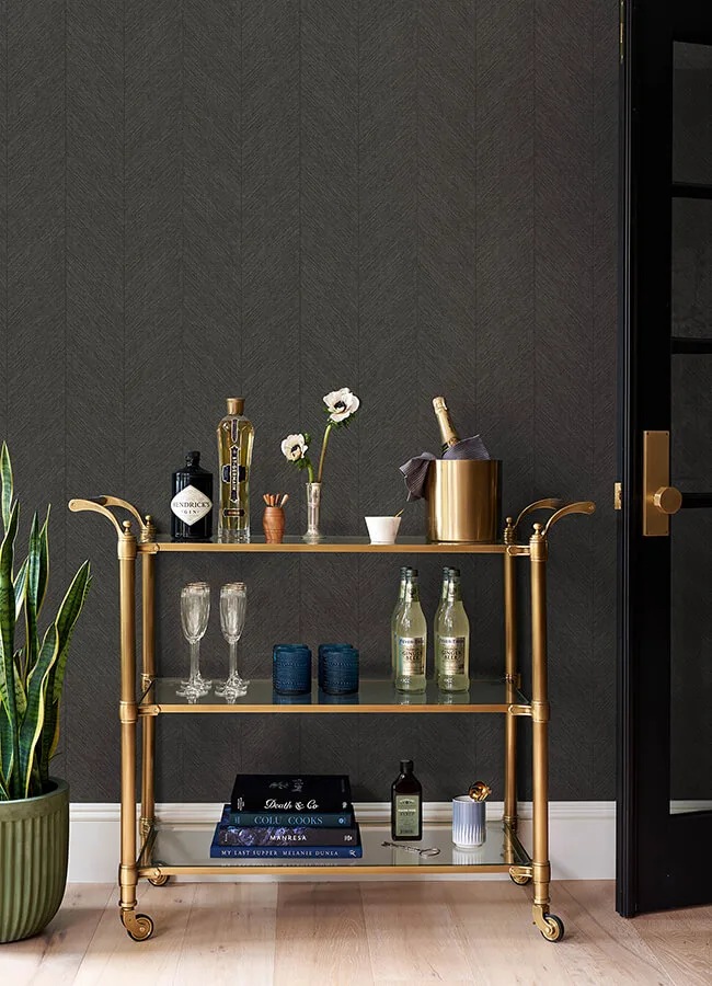A-Street Prints Kallam wallpaper, color Espresso, SKU 4155-27317