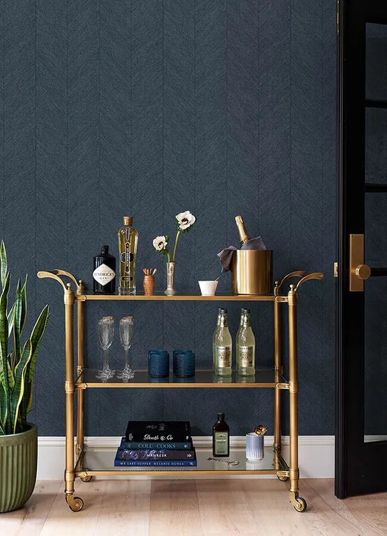 A-Street Prints Kallam wallpaper, color Indigo, SKU 4155-27323