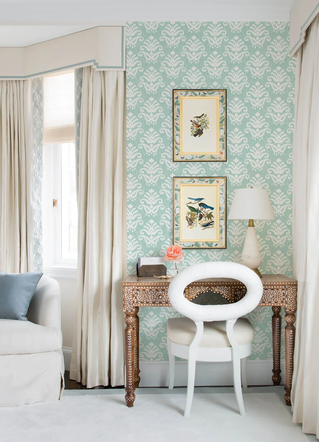 A-Street Prints Keaton wallpaper, color Aqua, SKU 4081-26327
