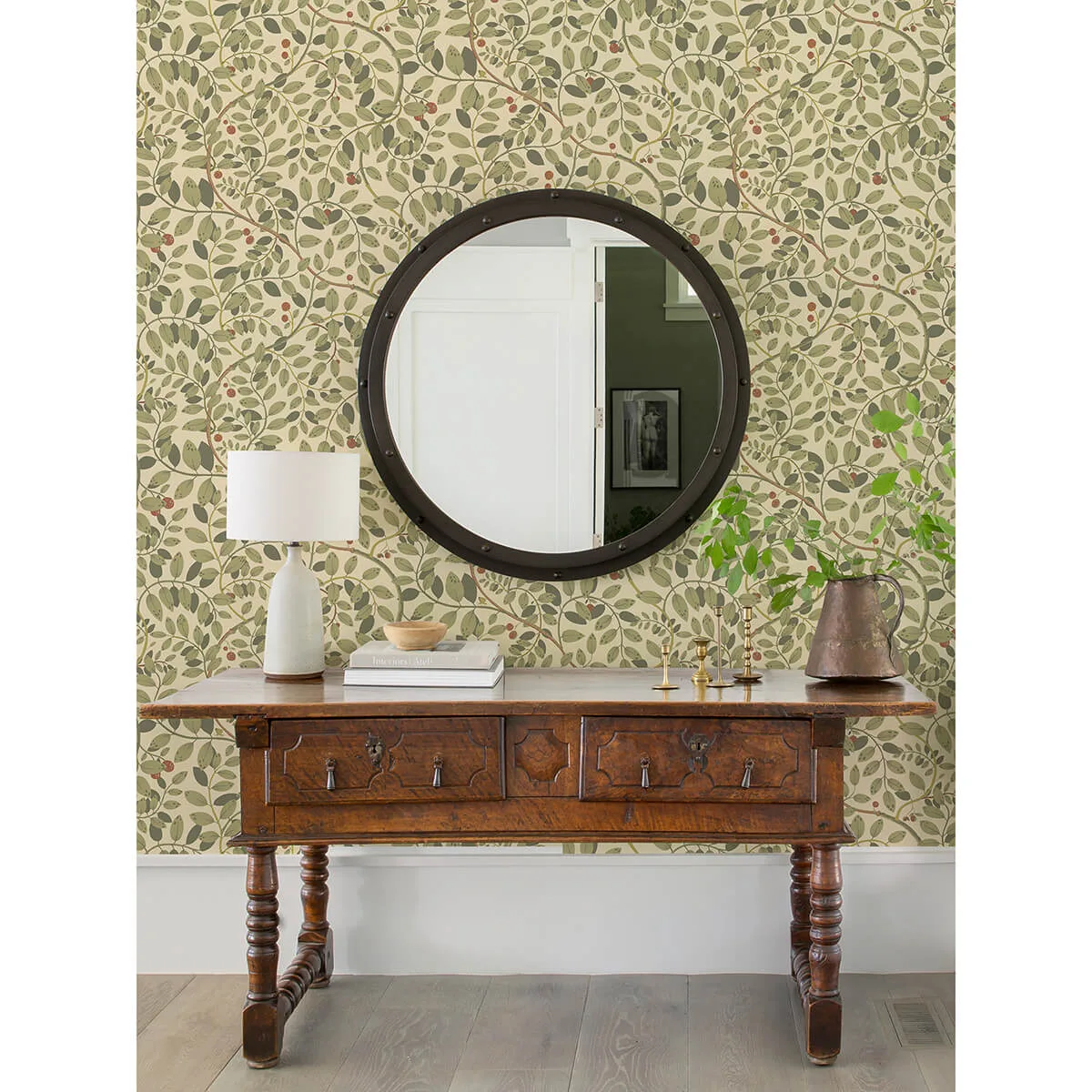 A-Street Prints Kirke wallpaper, color Green, SKU 2932-65107