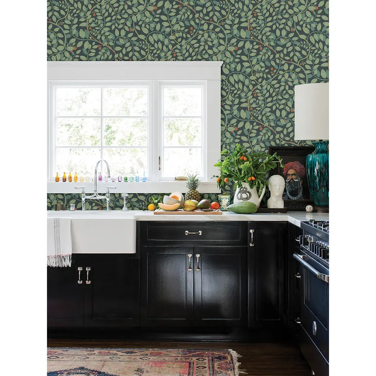 A-Street Prints Kirke wallpaper, color Turquoise, SKU 2932-65105