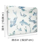 A-Street Prints Koi - Blue Wallpaper | Buy Online A-Street Prints Koi wallpaper, color Blue, SKU 4172-27500