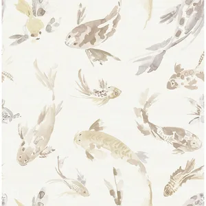 A-Street Prints Koi wallpaper, color Metallic, SKU 4172-27501