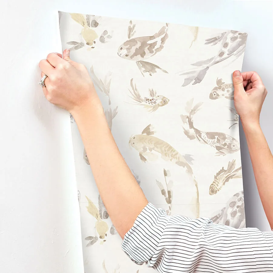 A-Street Prints Koi - Metallic Wallpaper | Buy Online A-Street Prints Koi wallpaper, color Metallic, SKU 4172-27501