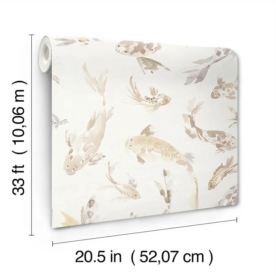 A-Street Prints Koi - Metallic Wallpaper | Buy Online A-Street Prints Koi wallpaper, color Metallic, SKU 4172-27501
