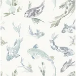 A-Street Prints Koi wallpaper, color Seafoam, SKU 4172-27502