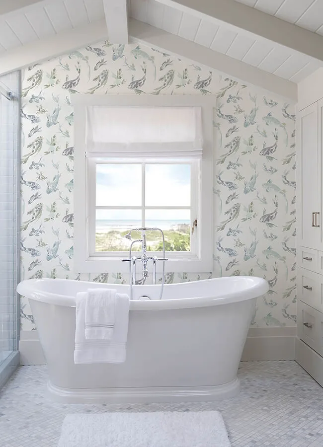 A-Street Prints Koi wallpaper, color Seafoam, SKU 4172-27502