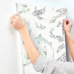A-Street Prints Koi wallpaper, color Seafoam, SKU 4172-27502