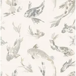 A-Street Prints Koi - Stone Wallpaper | Buy Online A-Street Prints Koi wallpaper, color Stone, SKU 4172-27503