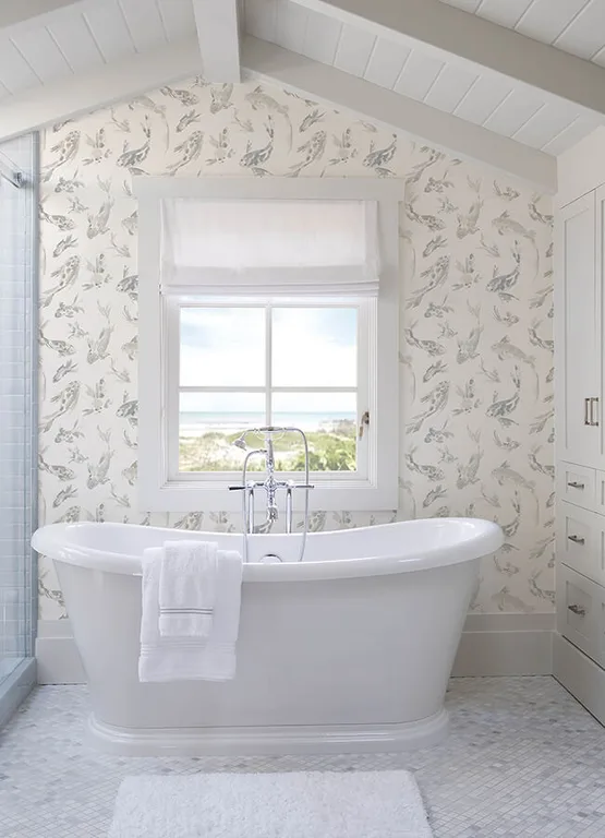 A-Street Prints Koi wallpaper, color Stone, SKU 4172-27503