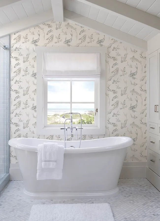 A-Street Prints Koi wallpaper, color Stone, SKU 4172-27503