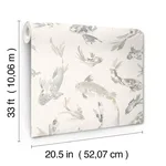 A-Street Prints Koi - Stone Wallpaper | Buy Online A-Street Prints Koi wallpaper, color Stone, SKU 4172-27503