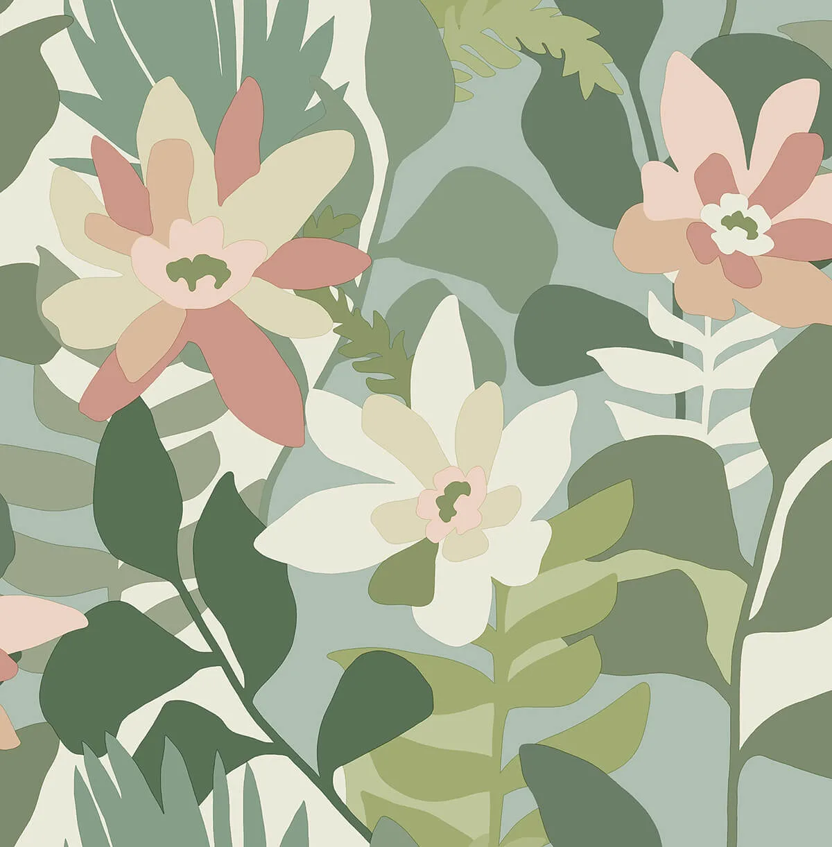 A-Street Prints Koko wallpaper, color Green, SKU 4014-26452