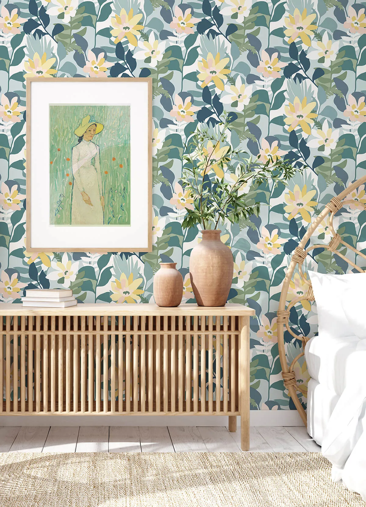 A-Street Prints Koko - Turquoise Wallpaper | Buy Online A-Street Prints Koko wallpaper, color Turquoise, SKU 4014-26456
