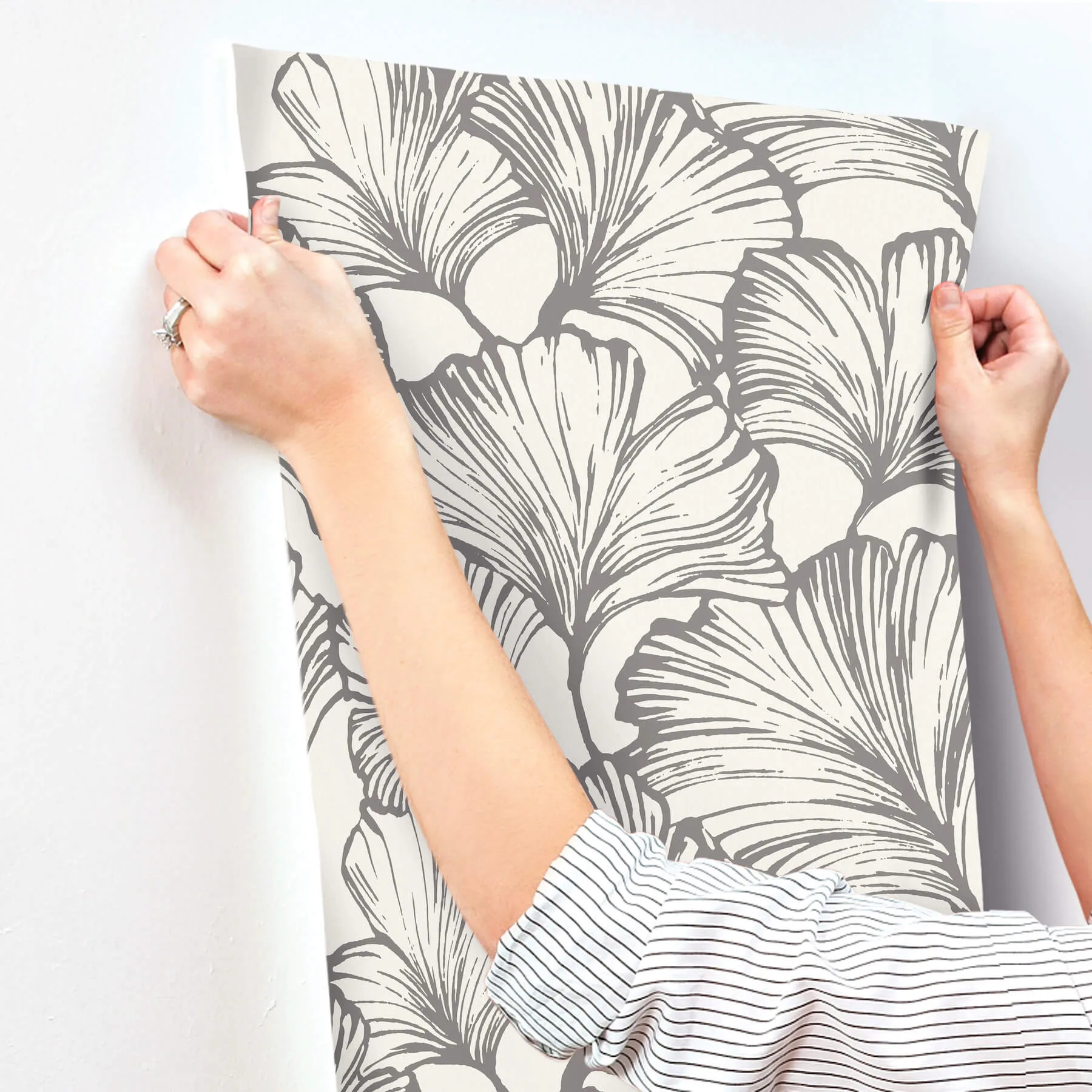 A-Street Prints Kyoto wallpaper, color Charcoal, SKU 4177-27713