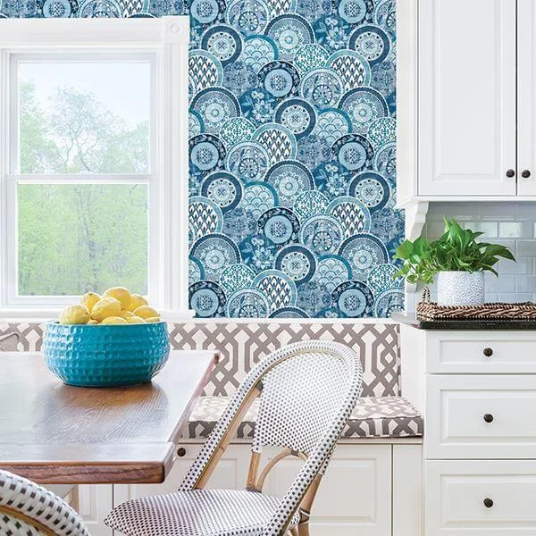 A-Street Prints Laguna wallpaper, color Blue, SKU 2744-24148