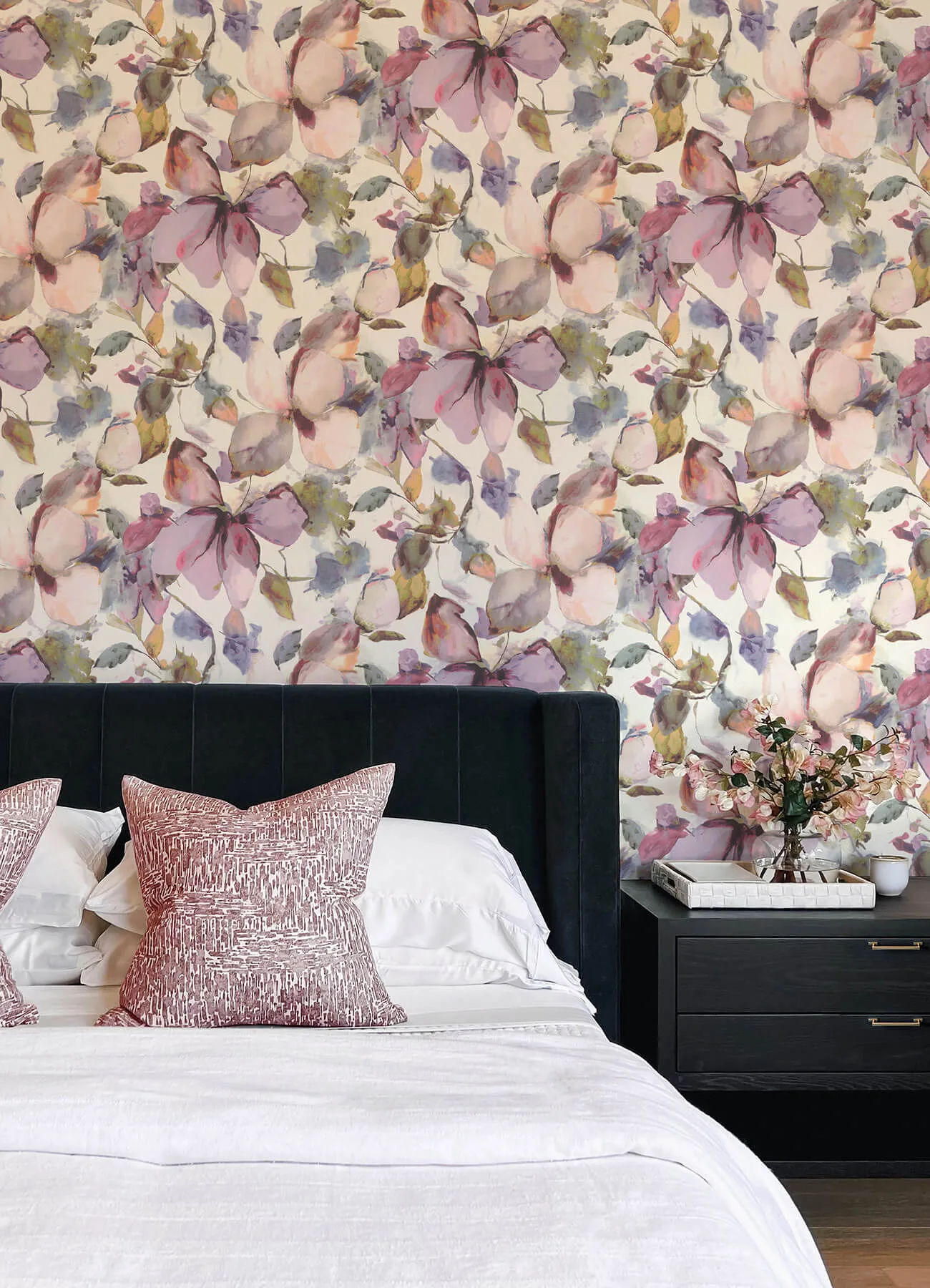 A-Street Prints Liliana wallpaper, color Plum, SKU 4202-481228