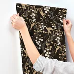 A-Street Prints Linden - Black Wallpaper | Buy Online A-Street Prints Linden wallpaper, color Black, SKU 4147-80009
