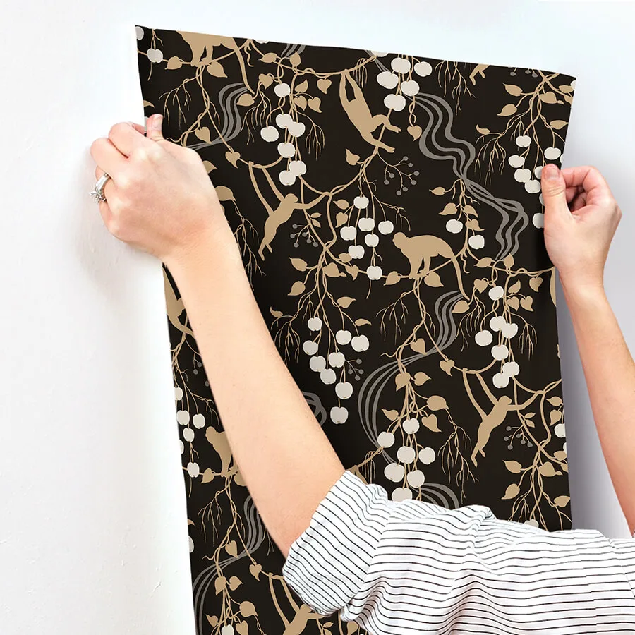 A-Street Prints Linden - Black Wallpaper | Buy Online A-Street Prints Linden wallpaper, color Black, SKU 4147-80009