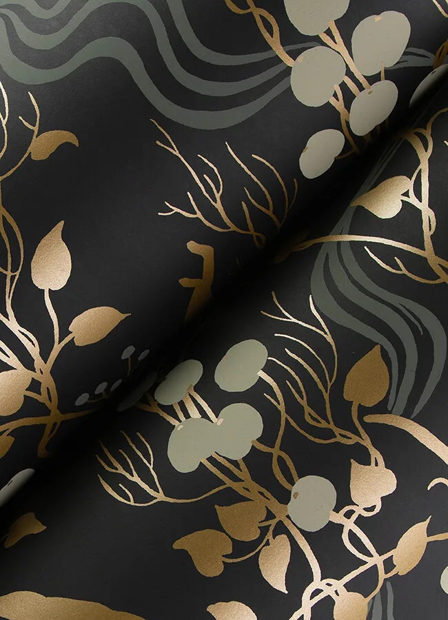 A-Street Prints Linden - Black Wallpaper | Buy Online A-Street Prints Linden wallpaper, color Black, SKU 4147-80009